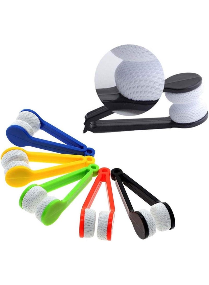 5Pcs Microfiber Eyewear Cleaner with Soft Bristle Brush – Small Portable Lens Cleaning Tool for Glasses, Sunglasses, Spectacles – Multicolour - Image 5